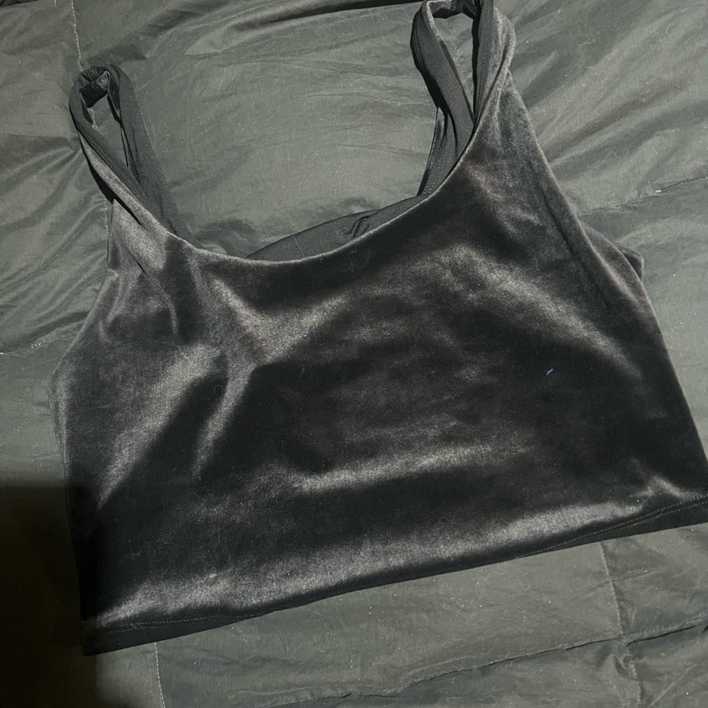 Athleta Gray Fitted Crop Tank Top NWOT large
